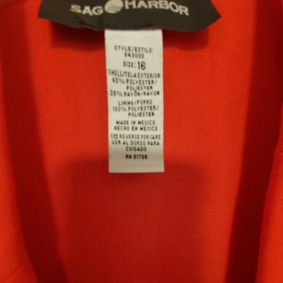 Red V-Neck Over Sized Thigh Length Blazer - Picture 2 of 6